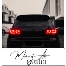 Isim Soyisim Sticker Yazı 40X15 Ad Soyad ve Isteğe Özelcam Yazı Modeli Tasarımı