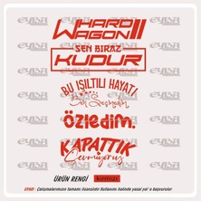 Araç Arka Cam Sticker Hard Wagon Oto Sticker 40X25CM