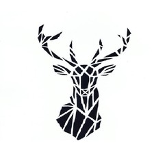 Eyba Geyik Kafası Duvar Dekorasyon Sticker Ev Mutfak Oda