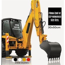 Kepçe Eskavatör Kamyon Traktör Forklift Kurtarıcı Yazısı Cep Işyeri