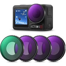Cpl + Nd8 + ND16 + ND32 Filtre Seti ( Djı Osmo Action 4/5 Pro Uyumlu )