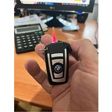 Yeni Bmw Araba Kumandası Işıklı Kırmızı Alevli Turbo Anahtarlık Çakmak