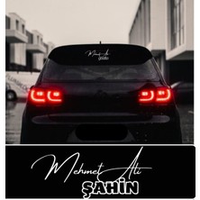 Isim Soyisim Sticker Yazı 40X15 Ad Soyad ve Isteğe Özelcam Yazı Modeli Tasarımı