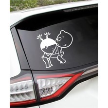 Komik Boy Girl Çocuk Pobaby Araba Sticker 11CM