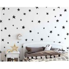 Siyah Yıldız Yağmuru Sticker  258 Adet