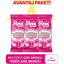 Mucizevi Biyolojik Olarak Parçalanabilir Çok Amaçlı Temizleme Mendilleri Avantaj Paket 3X72LI Mendil