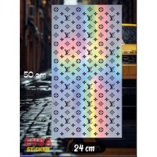 Hologramlı Araç Kapı Direği Sticker 2 Adet Sağ-Sol Set 50X24 cm