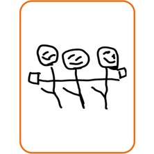 Çöp Adam Halay Oto Sticker 15X12 cm Siyah