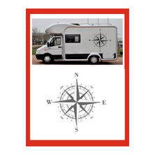 Pusula Sticker 25X25CM 1 Adet Oto Sticker - Kamp Karavan Sticker