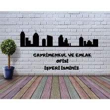 Emlak Şehir Isme Özel Işyeri Sticker Reklam Tanıtım Anahtar Ev Araba