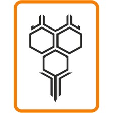 Kaput Petek Oto Sticker Büyük Boy 60X35 cm Siyah