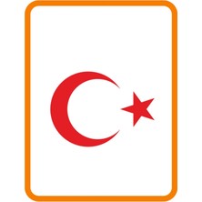 Ay Yıldız Hilal Bayrak Oto Sticker 30X22 cm Kırmızı