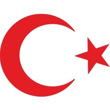 Türk Bayrağı Sticker Ay Yıldız Araba Oto Sticker 20 cm x 15 cm