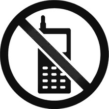 No Mobile No Phones Sign Symbol Sticker Araba Oto Arma Duvar Sticker Ev Dekoratif Çıkartma 20 cm