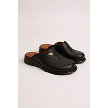 Hipokrat HP650 Hakiki Deri Ortopedik Sabo Terlik Doktor Hastane Aşçı Iş Terliği