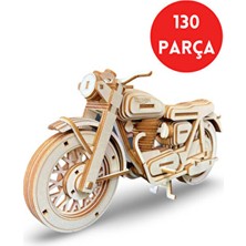 Bonneville 650 Ahşap Motosiklet Maketi - 130 Parça 3D Puzzle Model