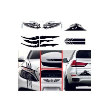Oto Sticker Mega 4lü Paket Dikiz, Kanat, Monster Pençe, Bagaj Sticker