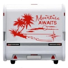 Karavan Awaits Kamp Sticker Antalya Araç Sticker Yapışkan 38 Kayseri