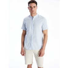 Lc Waikiki Yeni Sezon Regular Fit Kısa Kollu Keten Karışımlı Erkek Gömlek
