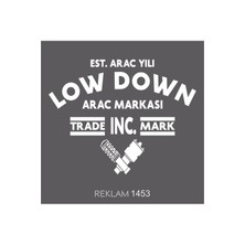 Lowdown Araç Arka Cam Sticker Oto Sticker Beyaz 40*30 cm