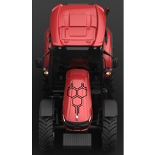 Traktör Ön Kaput Yapışkan Siyah Petek Sticker Araç Kaput Modifiye