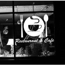 Restourant Yemek Coffee Sticker Kahve Kafe Çay Fincan Sticker Işyeri
