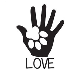 El ve Pati Izi Love Sticker Sevgi Kedi-Köpek