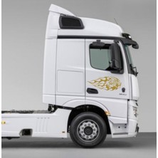 Tır Alev Kaplan Aslan Kral Yapışkan Sticker