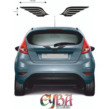 2 Adet Kanat Sticker, Oto Sticker- Araba Sticker- Oto Sticker - 36X8CM