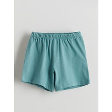 Lc Waikiki Erkek Bebek Şort Beli Lastikli Düz Desenli 6 - 9 Ay Rahat Kesim Yazlık