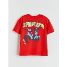 Lc Waikiki Yeni Sezon Bisiklet Yaka Spider-Man Lisanslı Erkek Çocuk Tişört