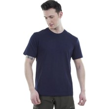 Erkek Tişört - Pamuklu Spor Tişört - Lucid - Lacivert (600616)