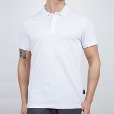 Erkek Polo Yaka Tişört - Pamuklu Spor Tişört - Stratus - Beyaz (600303)