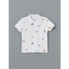 Lc Waikiki Yeni Sezon Polo Yaka Baskılı Erkek Çocuk Tişört