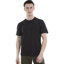 Erkek Tişört - Pamuklu Spor Tişört - Lucid - Siyah (600616)