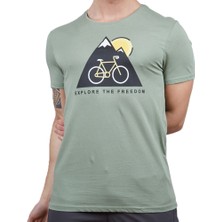 Erkek Tişört - Pamuklu Spor Tişört - Tairus - Elma Yeşili