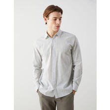 Lc Waikiki Yeni Sezon Slim Fit Uzun Kollu Çizgili Poplin Erkek Gömlek