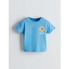 Lc Waikiki Yeni Sezon Bisiklet Yaka Baskılı Erkek Bebek Tişört