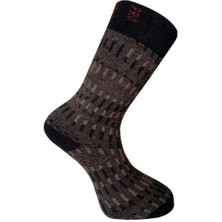 Kuzu Yünü  Havlu Erkek Çorabı - Yupik - Kahverengi - No: 41-44 (13906)