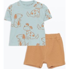 Lc Waikiki Yeni Sezon Baskılı Erkek Bebek Tişört ve Eşofman Altı 2'li Takım