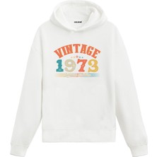 Vintage Hoodie 1973 Doğum Tarihi Baskılı Kapşonlu Unisex Hoodie