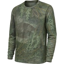 Adaçayı Orman Desenli Mikrofiber Sweatshirt - Avcı Sweatshirt - Hızlı Kurur