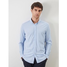 Lc Waikiki Yeni Sezon Slim Fit Uzun Kollu Çizgili Erkek Gömlek