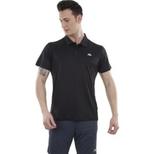 Spor Erkek Polo Yaka Tişört - Hızlı Kuruyan Tişört - Ultra Dry Siyah (600613)