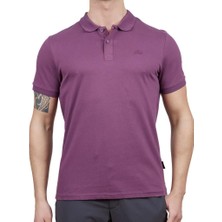 Erkek Polo Yaka Tişört - Pamuklu Spor Tişört - Stratus - Mürdüm (600303)