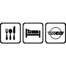 Ye Yat Kalk Audi 2 Araba Arma Duvar Çıkartma 20 cm