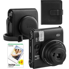 Fujifilm Instax Mini 99 Siyah Şipşak Fotoğraf Makinesi Kadınlar İçin Günlük Kullanım 20'li Film Seti