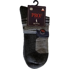 14015 Dukha Havlu Erkek Patik Çorabı Antrasit 41-44