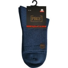 14013 Havlu Erkek Patik Çorabı Mavi 41-44