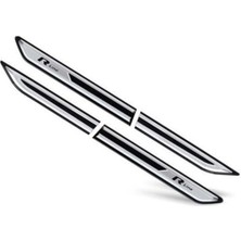 Vw Passat Rline Çamurluk Logosu Arması Amblemi 4 Adet Siyah